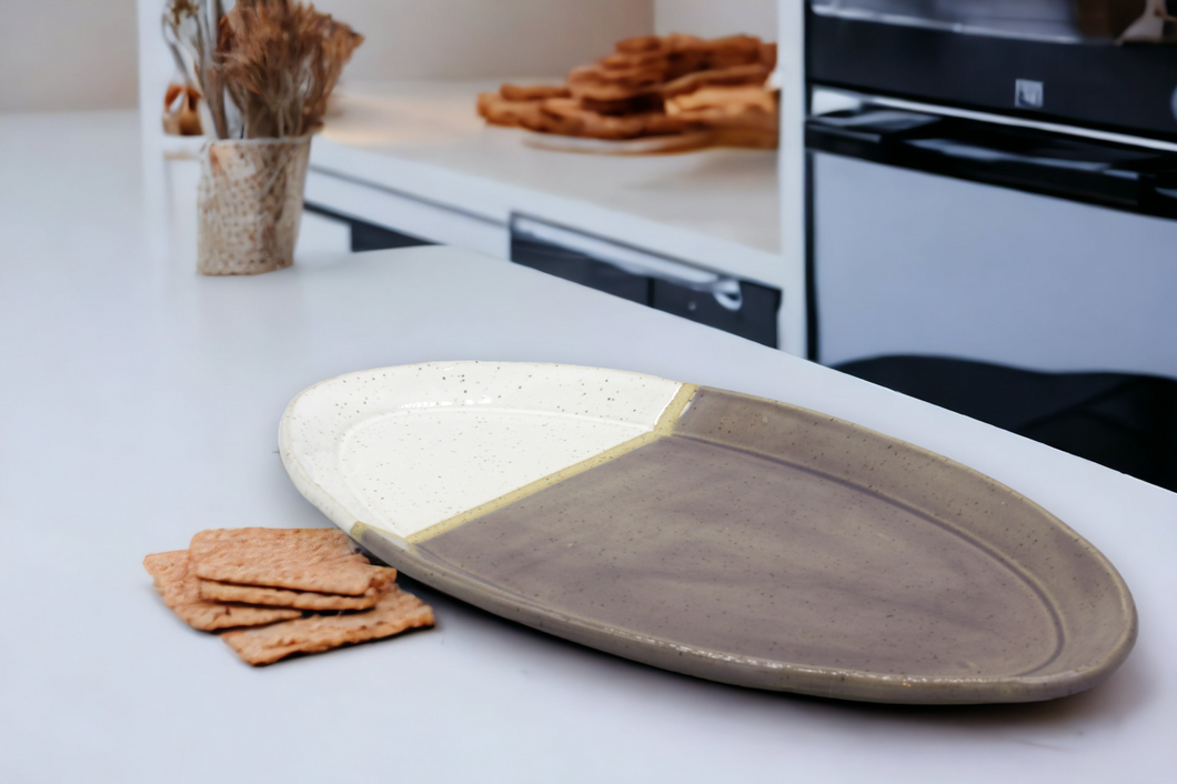 Speckled Platter- Lavender/oval